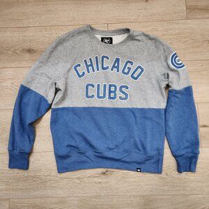 Chicago Cubs 47 Brand Cotton Blend Fleece Crewneck Sweatshirt